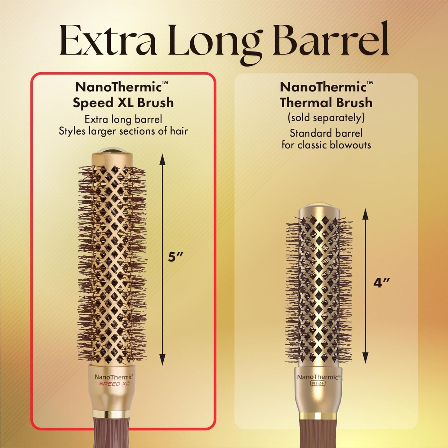 Olivia Garden NanoThermic Ceramic Ion Speed XL Round Hair Brush | Professional Blowout Tool for Normal to Thick Hair