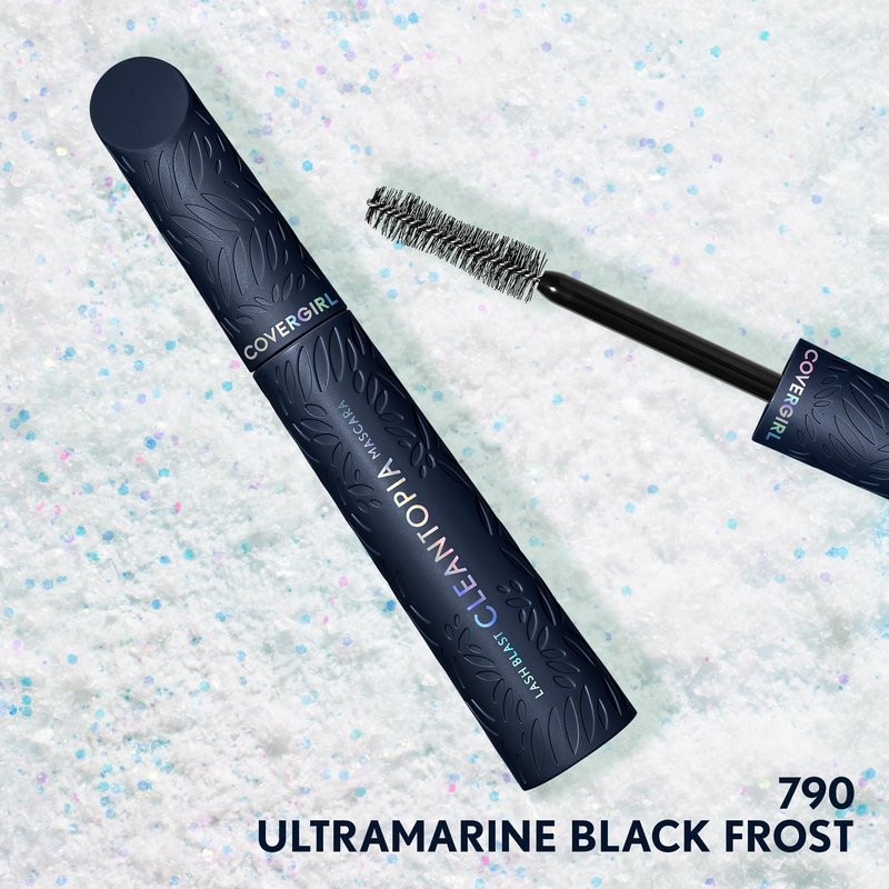 CoverGirl Lash Blast Cleantopia Volume Mascara, 790 Ultramarine Black Frost, Vegan Formula, Clean, Volumizing, for Sensitive Eyes, Doesn't Smudge, 0.32oz
