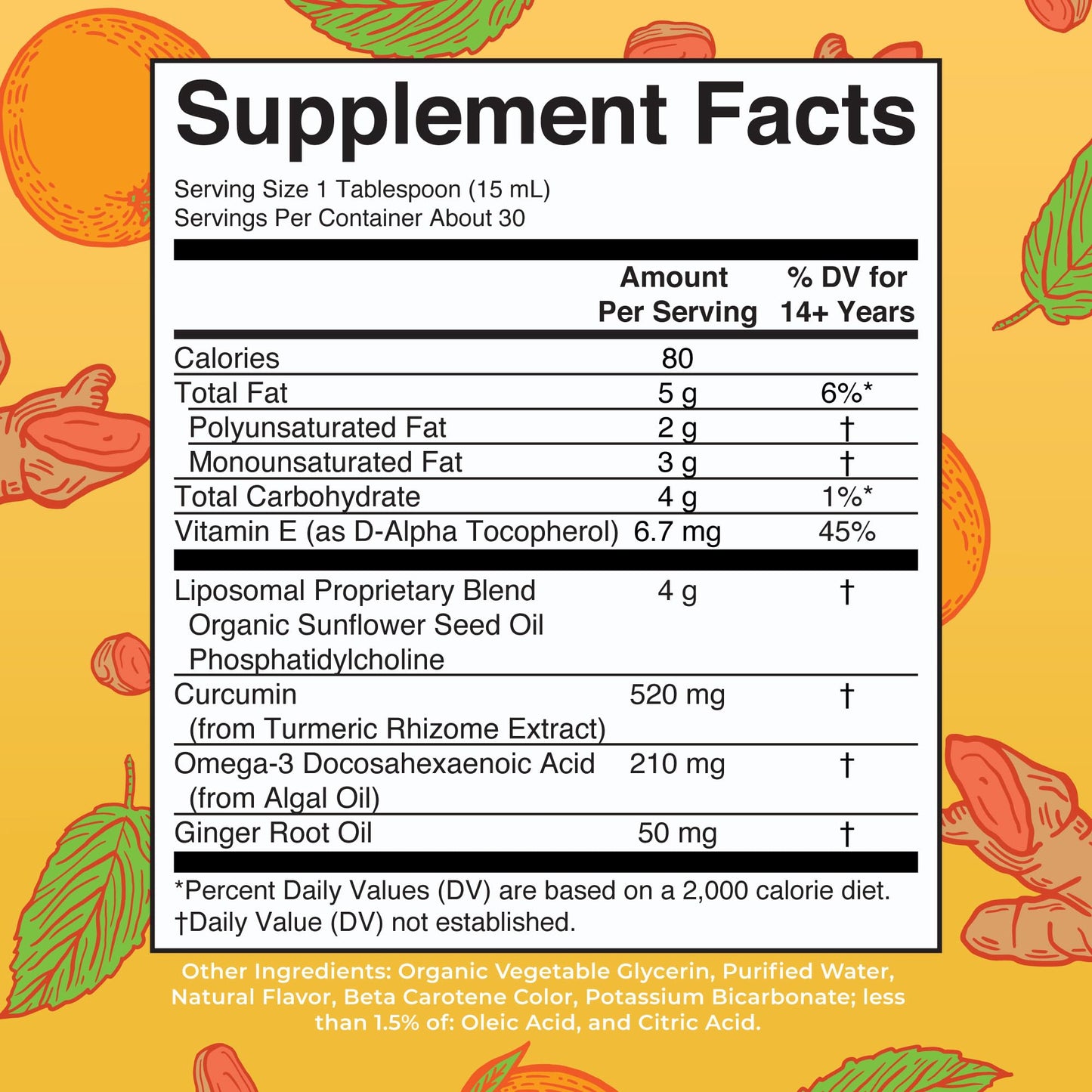 MaryRuth’s Turmeric & DHA Liposomal | Enhanced Absorption | Turmeric Curcumin Supplement 520mg for Joint Health & Cognitive Health | Curcumin | Ginger Root Oil | Omega-3 DHA | Sugar Free | 15.22 oz