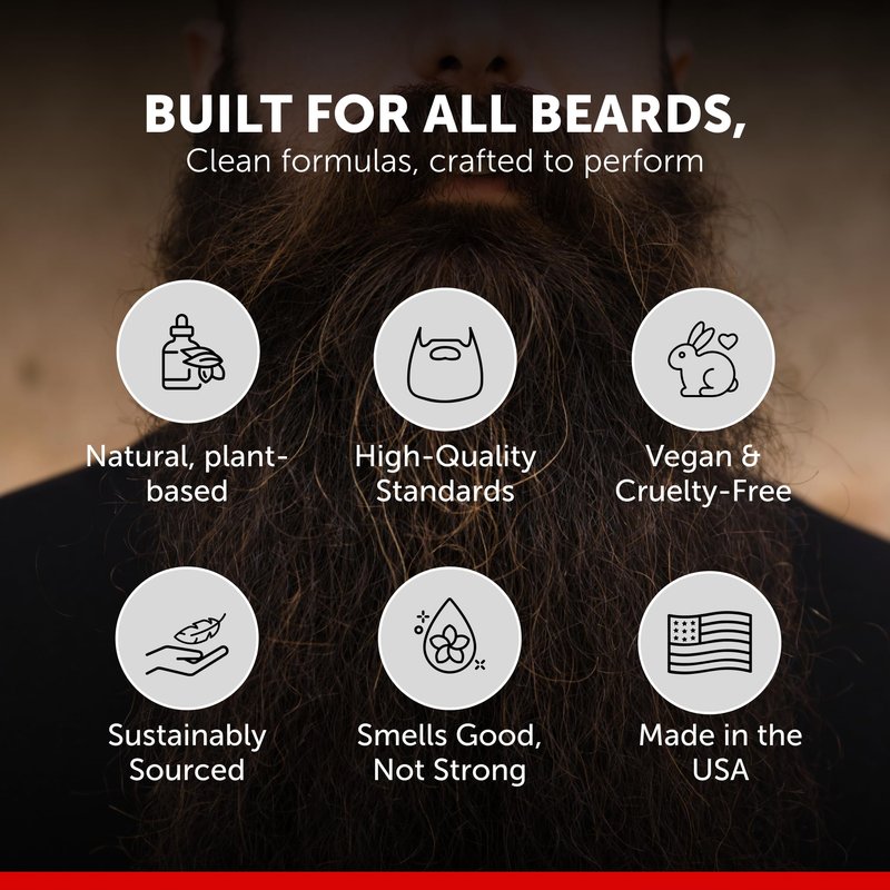 Detroit Grooming Co. Beard Oil (2oz) - Toasted Vanilla & Amber - Premium Nourishing Formula with Sweet Almond Oil & Vitamin E - Men's Beard Softener & Moisturizer - Double Size