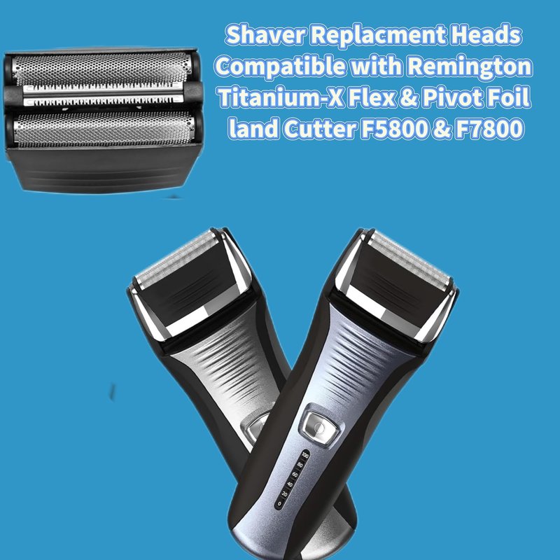2 PACK BLACKShaver Replacement Foil Compatible with Remington TITANIUM-X Flex & Pivot Foil and Cutter F5800 & F7800,Shaver heads Fit for Remington F4900,F5800,F7800