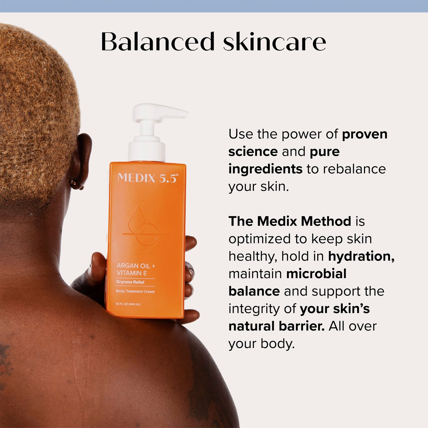 Medix 5.5 Argan Oil Hydrating Body Treatment Cream + Glycolic Acid Exfoliating Body Wash Set