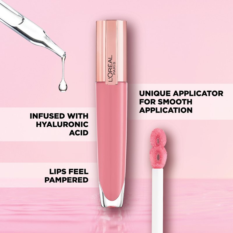 L'Oreal Paris Glow Paradise Hydrating Tinted Lip Balm-in-Gloss with Pomegranate Extract & Hyaluronic Acid, Ultra-Gentle, Non-Sticky Formula, Pristine Pink, 0.23 Fl Oz