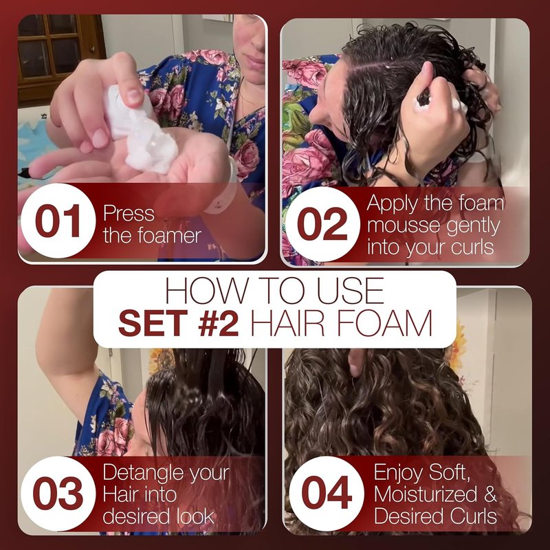 HairPlay Hair Foam Mousse - Medium Hold Curl Defining Foam for Frizz Control | 16 Fl Oz