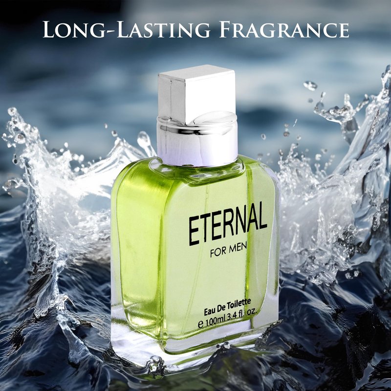 Eternal for Men - 3.4 Fluid Ounce Eau De Parfum Spray - Refreshing Citrusy & Floral Top Notes with Subtle Woody Undertones Smell Fresh All Day Long Gift for All Occasions, Parfume for Men 100ml