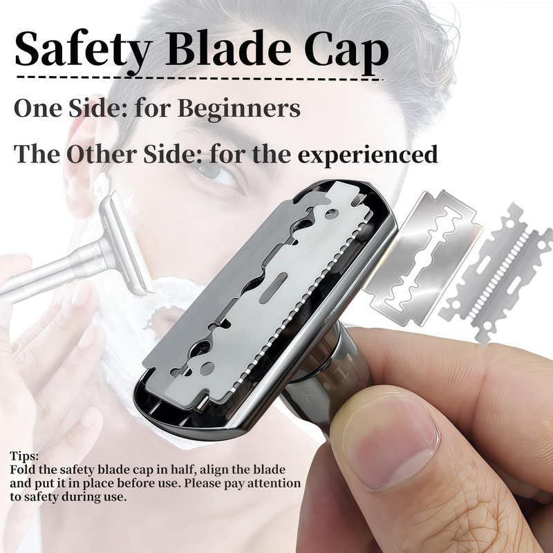 Adjustable Double Edge Safety Razor Shaving Kit for Men & Women - Shaving Brush, 10 Relacement Blades, Cleaning Brush & Razor Holder, Gift for Him, Boyfriend, Dad, Husband
