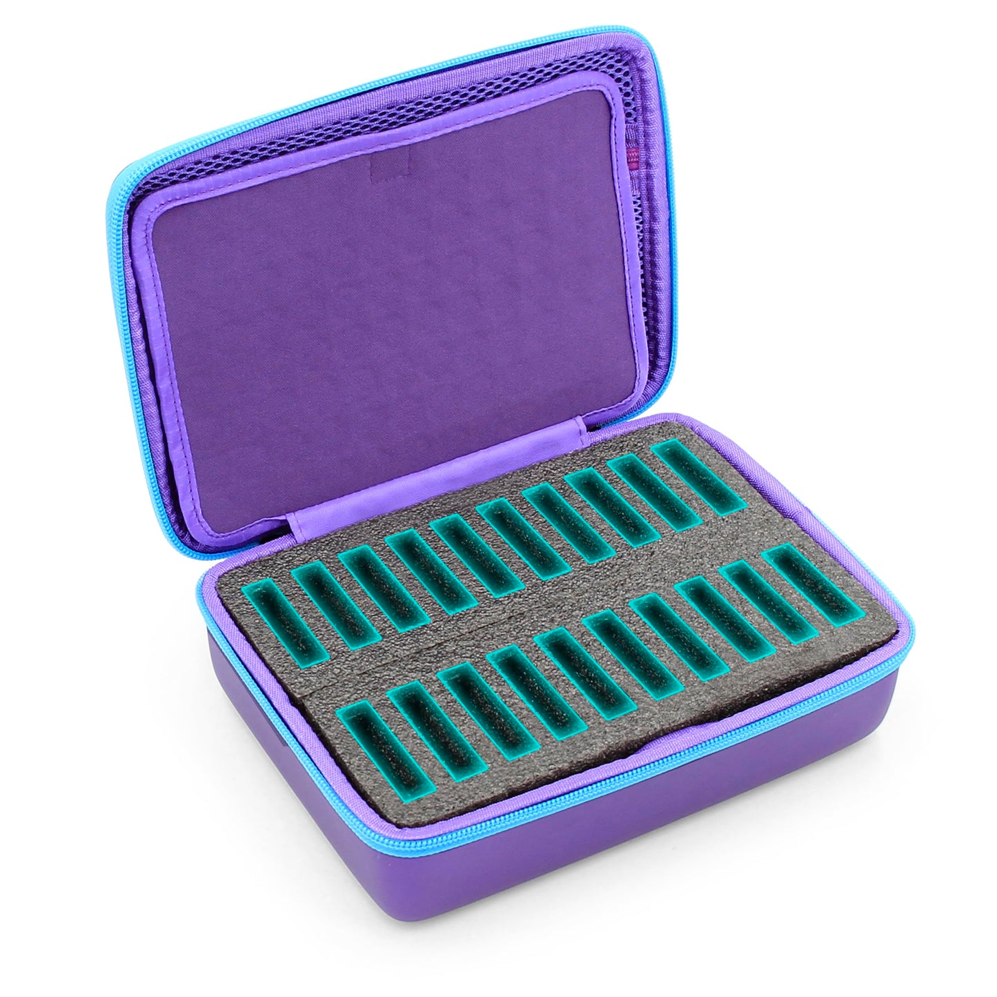 CASEMATIX Clipper Blade Holder For 20 Blades, Hair Clipper Guard Case For Barbers and Stylist Compatible with Andis, Oster, Wahl, Detachable Clippers Metal Guards, Clipper Blade Storage Case