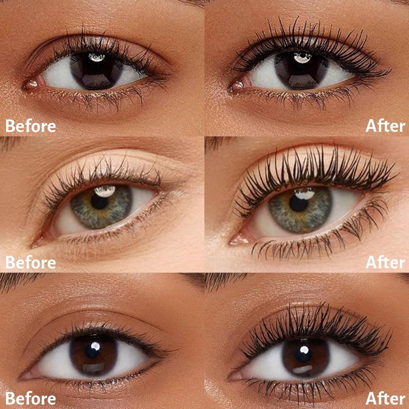 Black Curling Iron Mascara - Lash-Lifting & Volumizing, Smudge-Proof, Long-Lasting Eyelash Makeup | Perfect for Dramatic Lashes