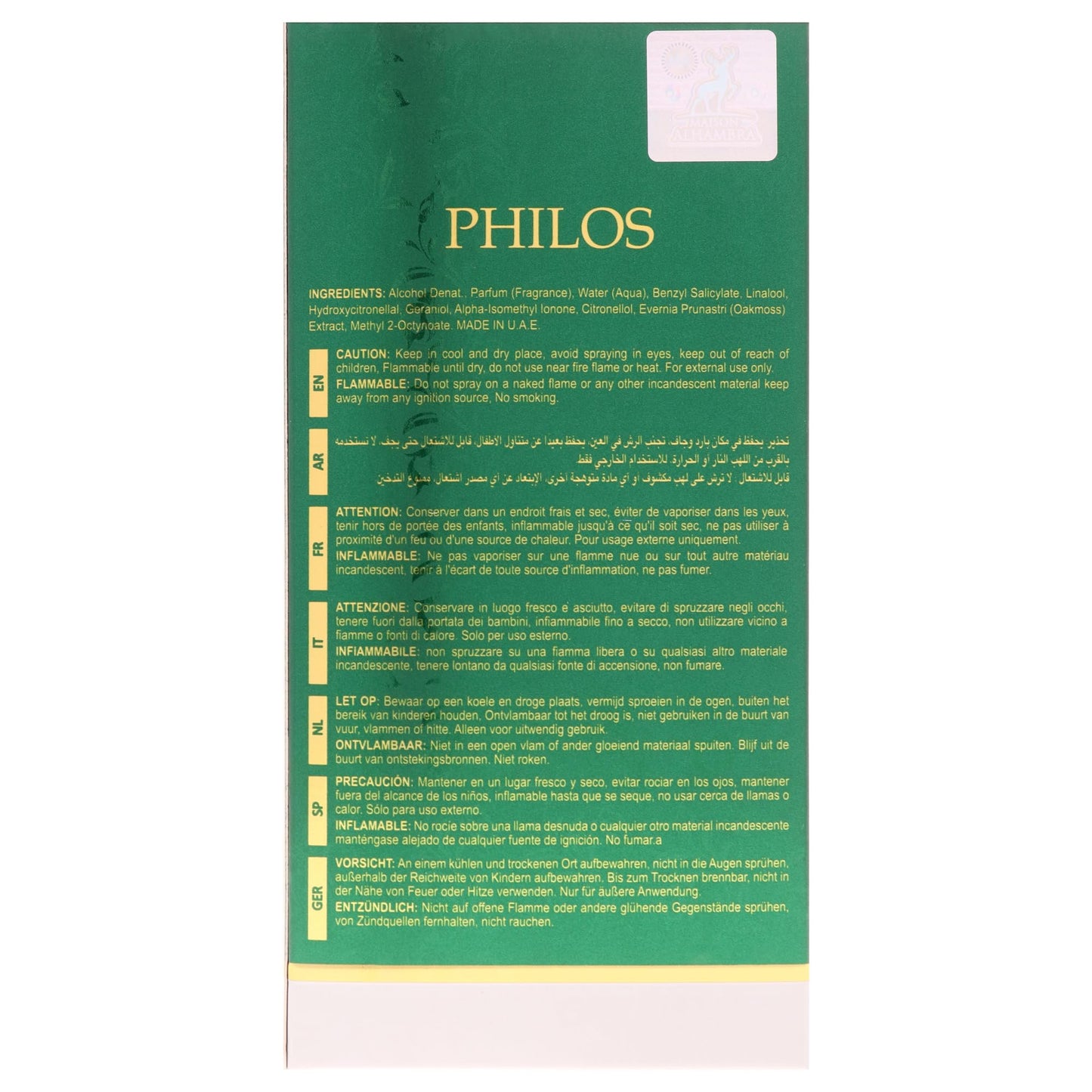 Philos Messenger by Maison Alhambra for Men - 3.4 oz EDP Spray
