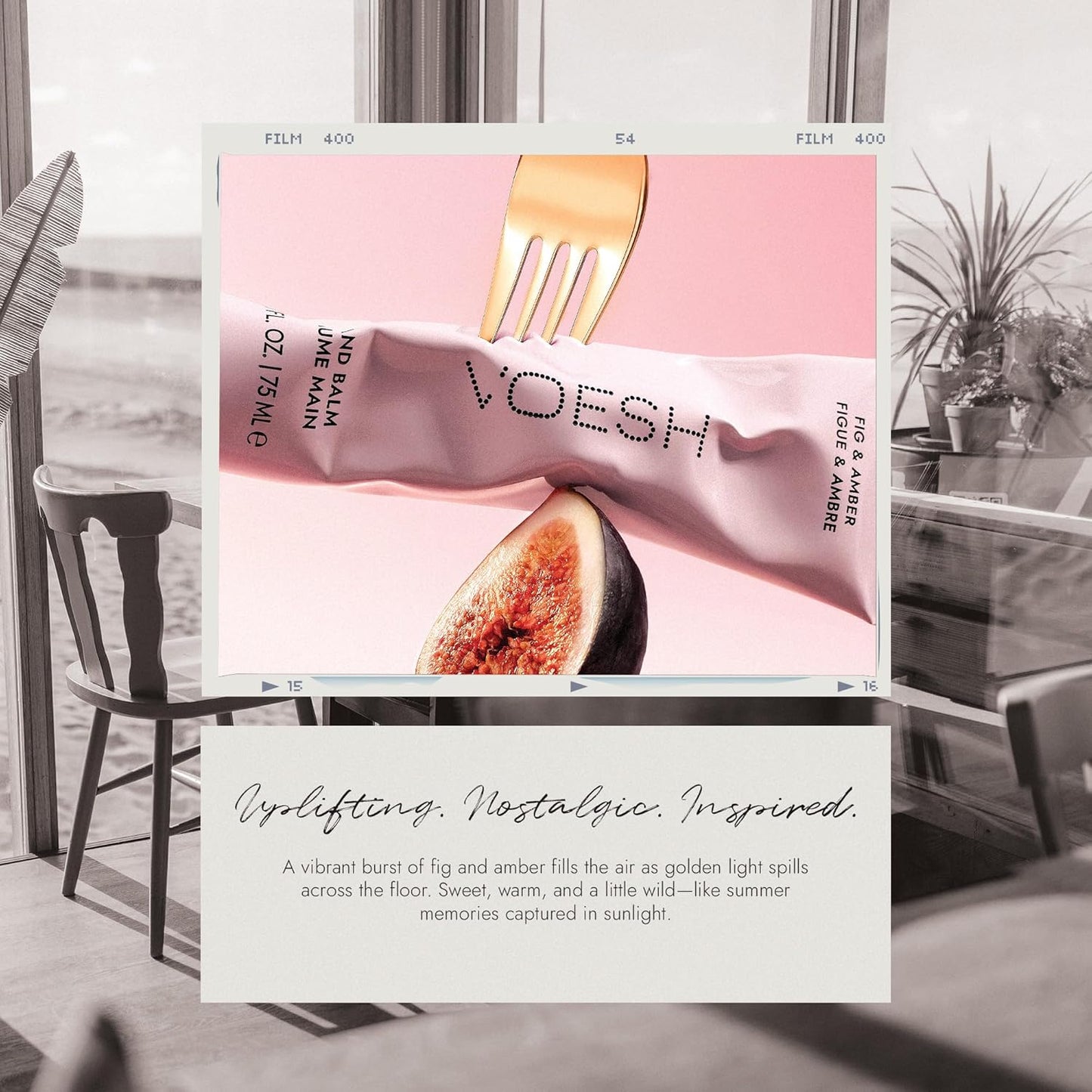 VOESH Vegan Hand Balm - Fig & Amber Moisturizer for Dry Hands | Non-Greasy, Fast-Absorbing 1 oz Travel Size