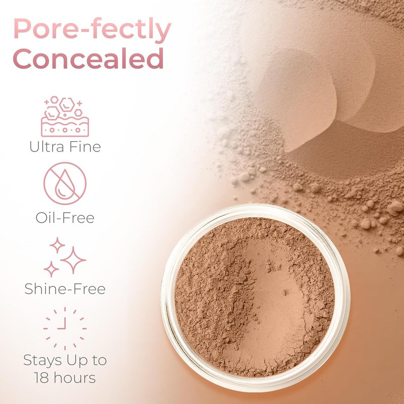 Mineral Makeup Dark Concealer - Matte Loose Corrector Powder for Blemishes & Dark Circles | 20g Sifter Jar