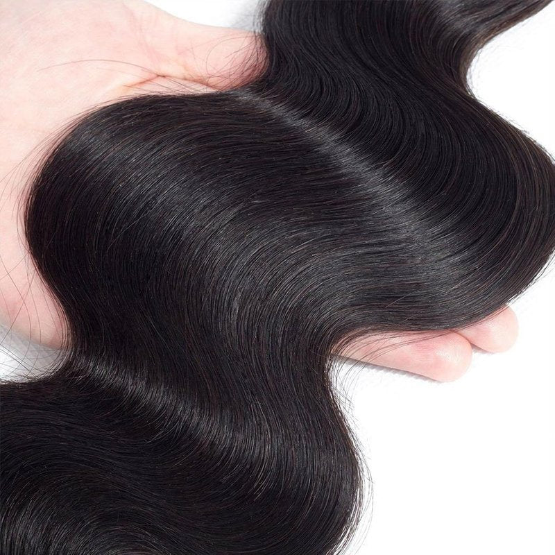 12A Body Wave Human Hair Bundles - 22 Inch 100% Unprocessed Brazilian Virgin Hair | Natural Black Color