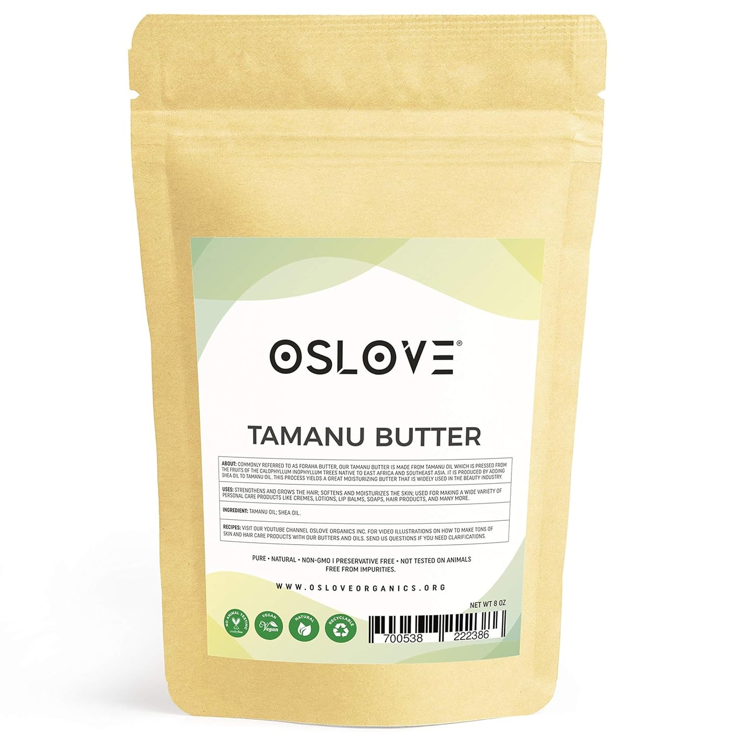 Tamanu Butter 8 Oz - Natural Moisturizer for Soaps, Body Butters & Lotions