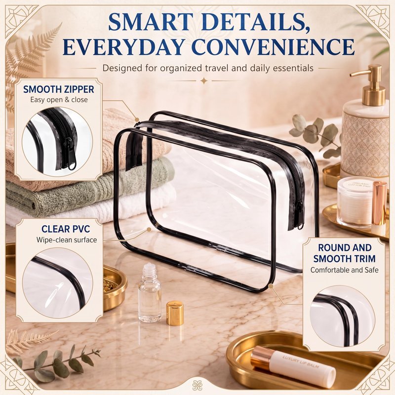 Reginary 28 Pack Clear Toiletry Bags for Traveling Bulk Waterproof Plastic Makeup Cosmetic Bags with Zipper Travel Organizer Pouches for Women Men Carry-On Trip Vacation