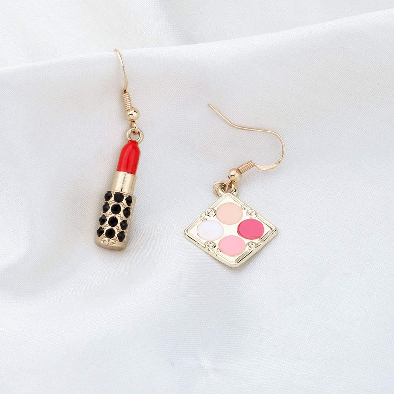 WSNANG Lipstick 3D Earrings Estheticians Gift Makeup Artist Jewelry Gift for Women (Lipstick Earrings)