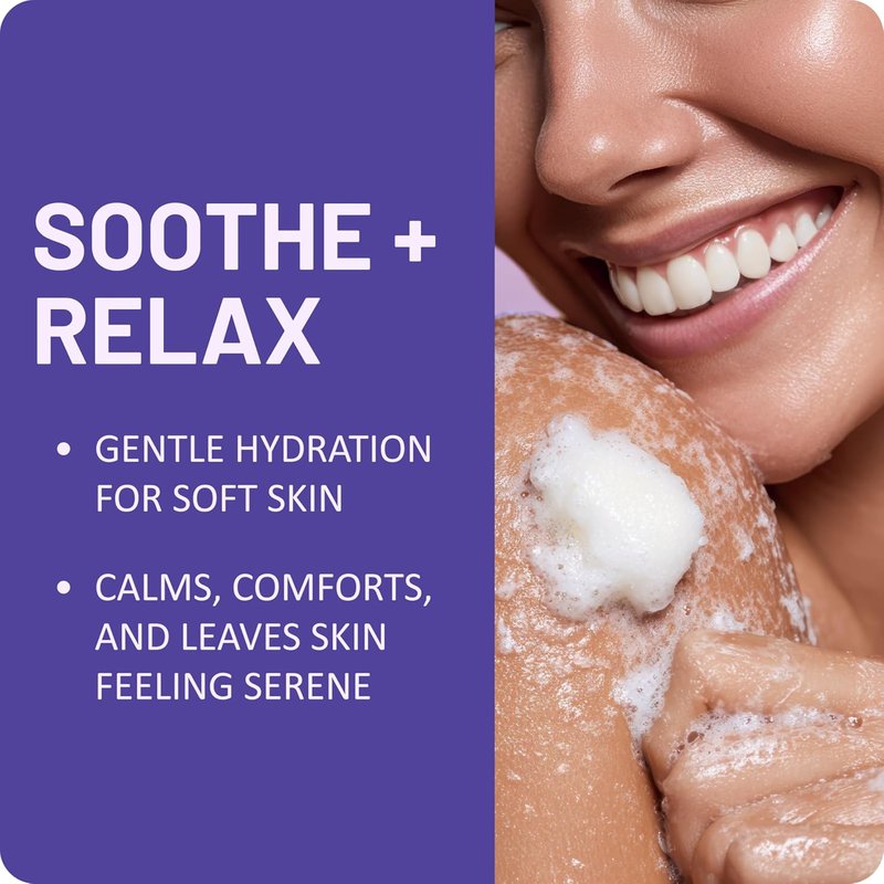 Lavender & Chamomile Body Wash - Calming Natural Extracts, 22oz | Moisturizing Daily Shower Gel
