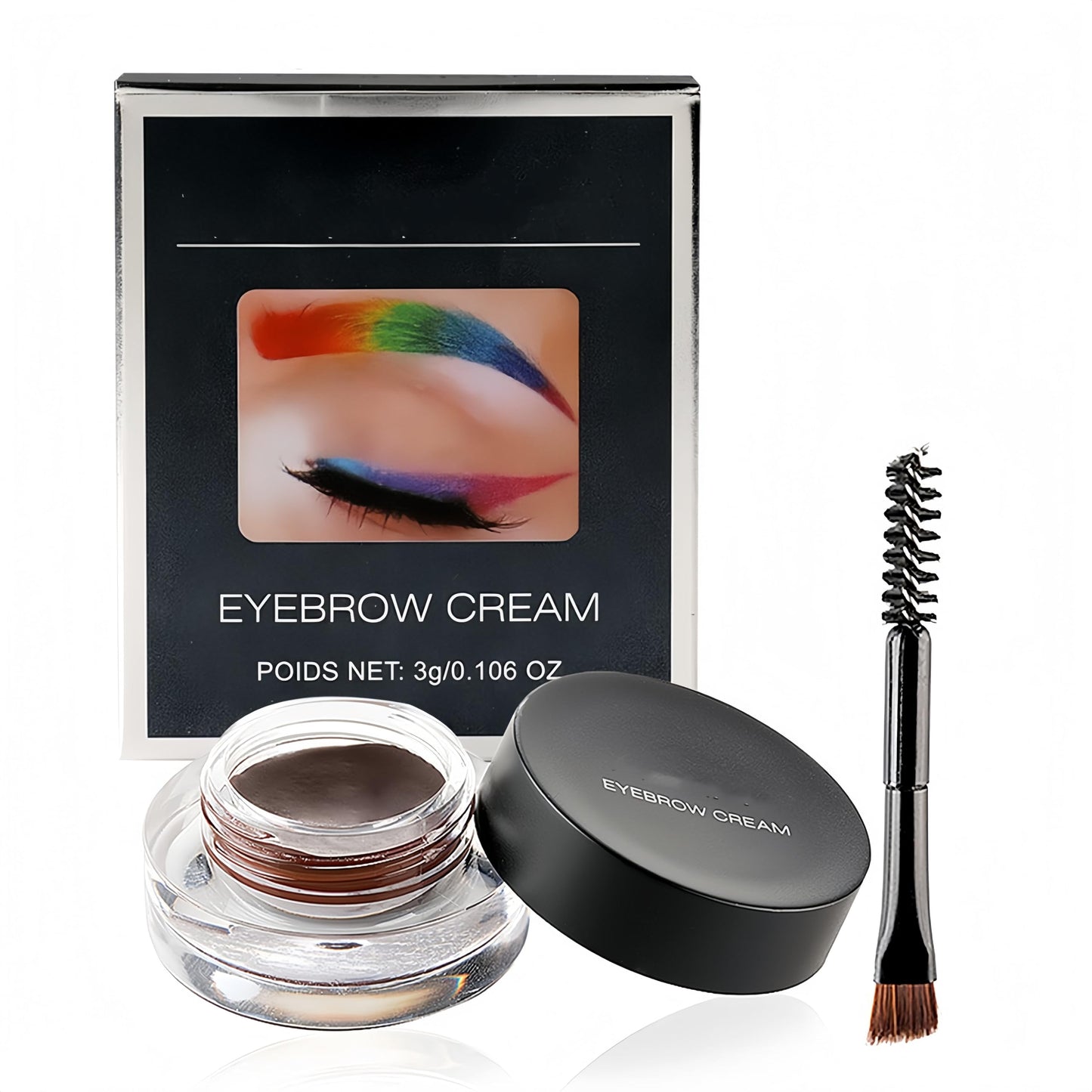 Melemando 12 Color Eyebrow Cream Colorful Smooth Eyebrow Pomade Gel Long Lasting Waterproof Eyeliner Gel Eye Brow Makeup Cosmetics with Eyebrow Brush (08 Magenta)