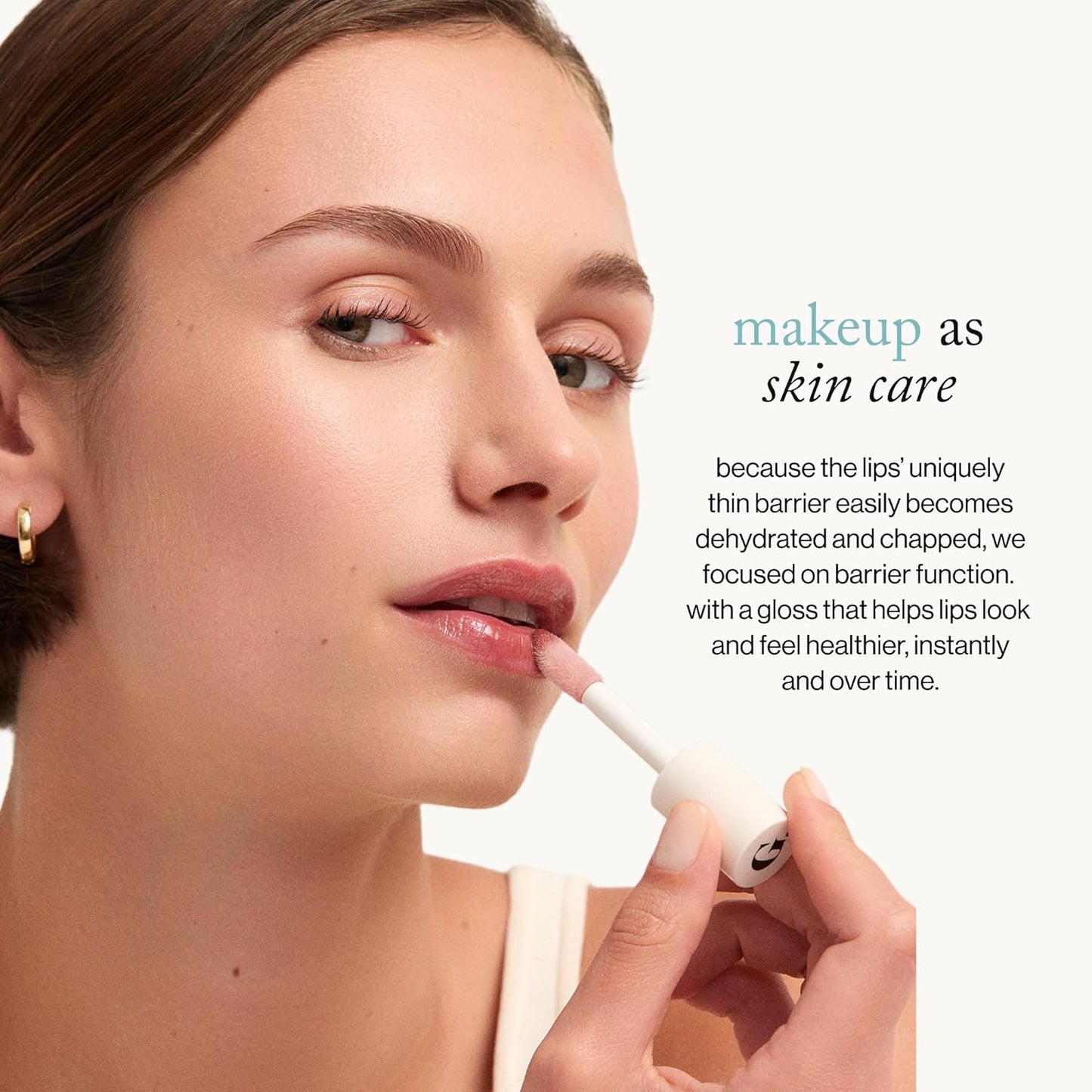 Goop Beauty Hydra-Barrier Gel Gloss - Hydrating Lip Gloss with Hyaluronic Acid & Vitamin E | Palest Clear Pink - 0.13 oz