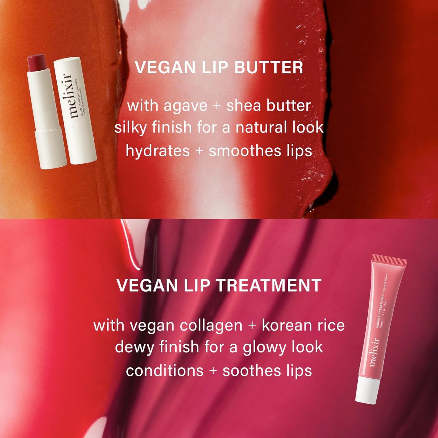 Vegan Lip Treatment - Sheer Tinted Lip Balm for Hydration & Shine | Infused with Collagen & Jojoba Oil - 0.5oz/15g