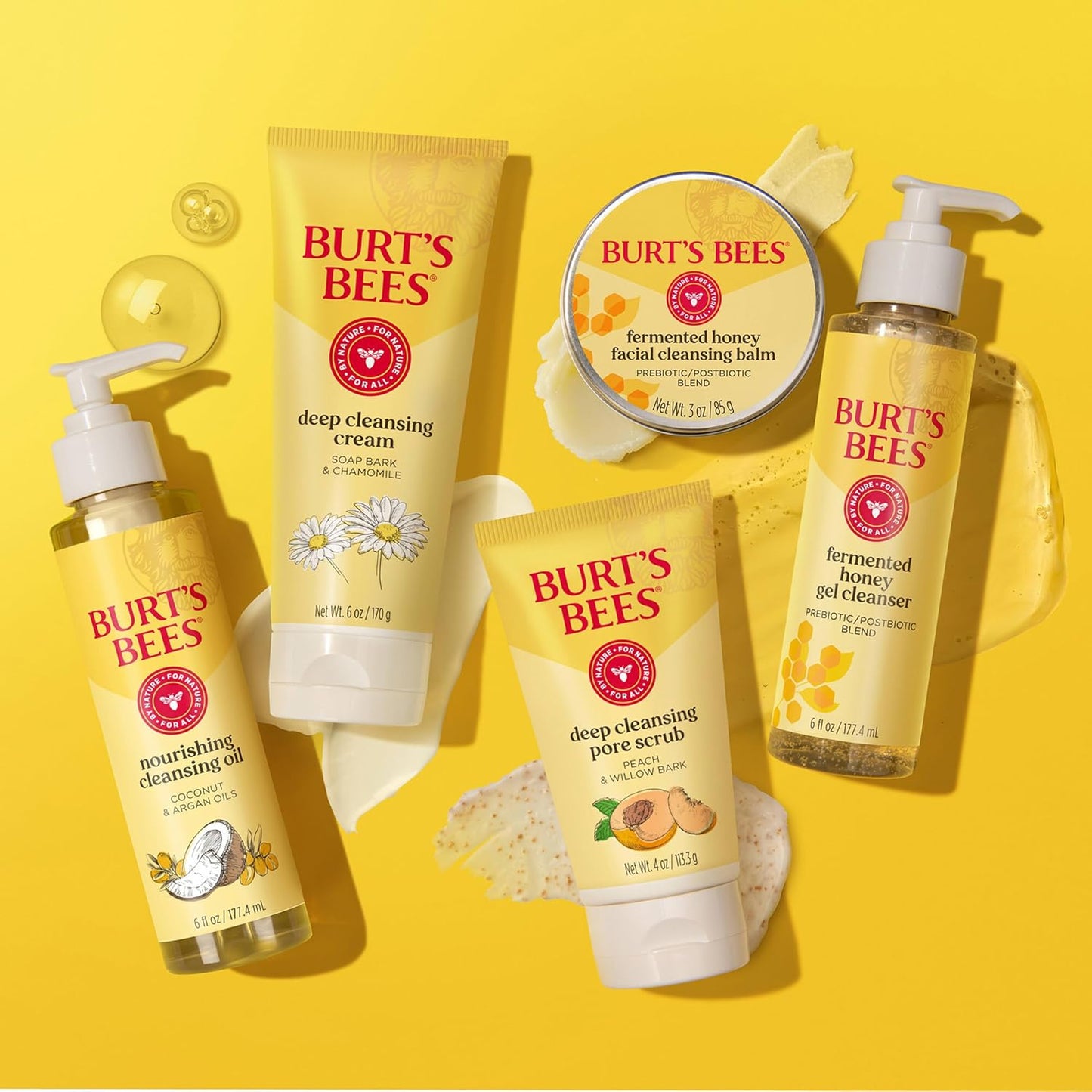 Burt's Bees Deep Cleansing Pore Scrub - Peach & Willow Bark | 4 Oz, Pack of 3