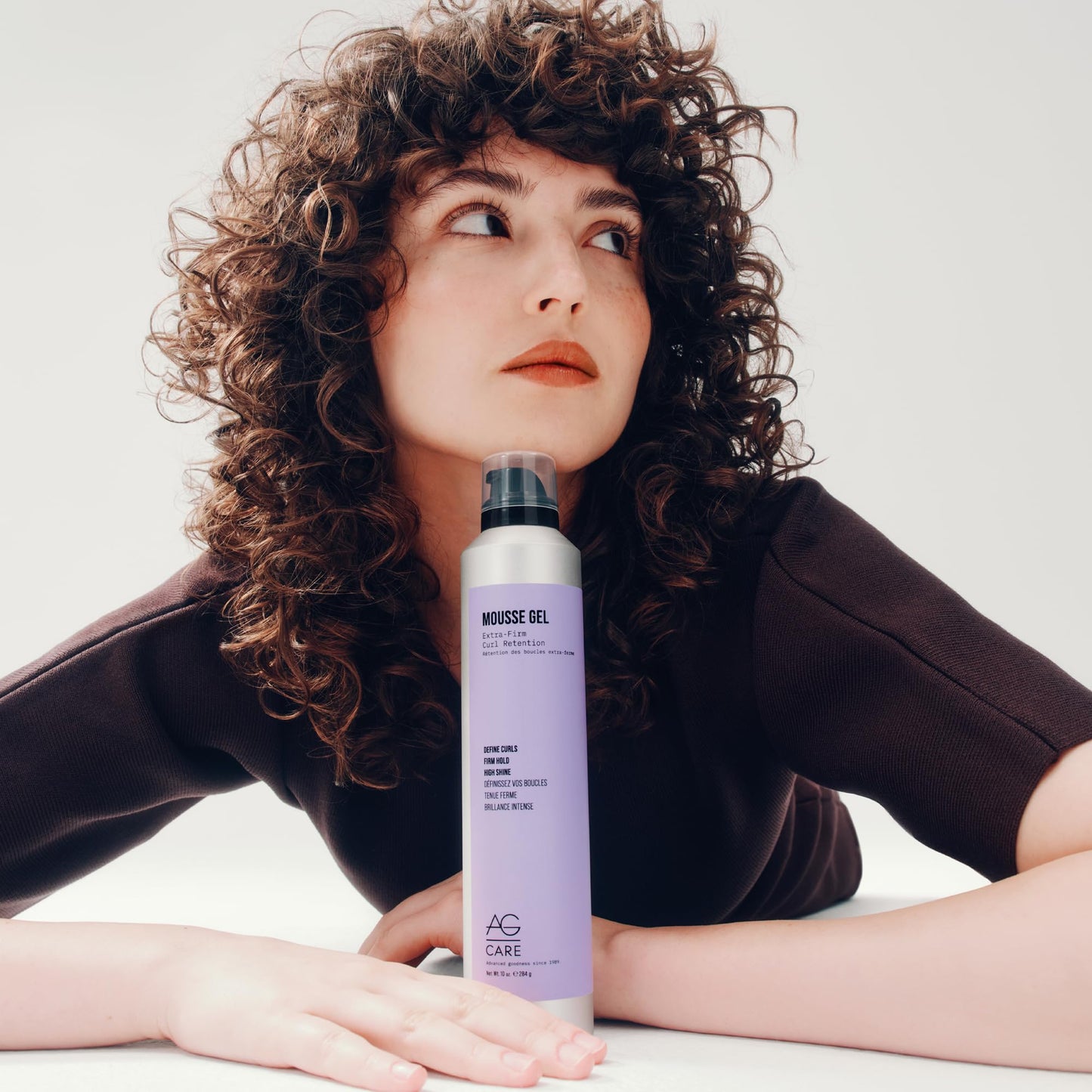 AG Care Curl Retention Mousse Gel with Exclusive Curl Creating Complex | Extra Firm Styling Mousse for Curly Hair, 10 Fl Oz