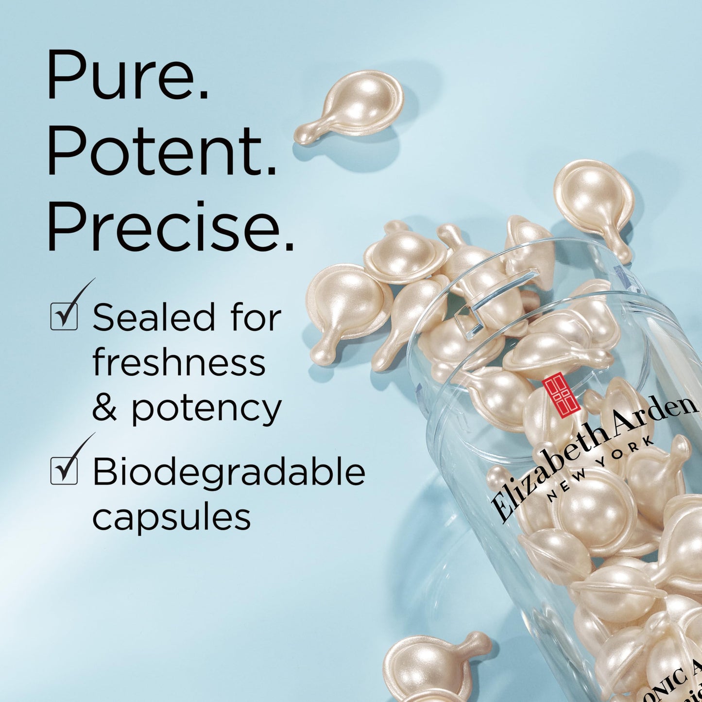 Elizabeth Arden Hyaluronic Acid + Peptides Ceramide Capsules Hydra-Plumping Serum, 60 Capsules, 0.95 fl oz