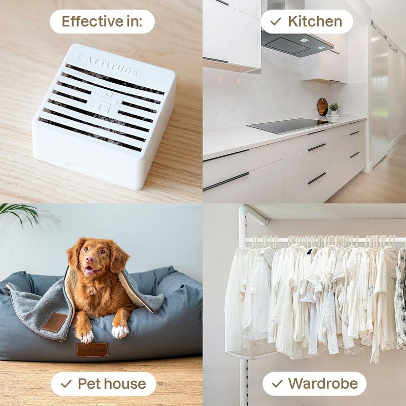 ATTITUDE Air Purifier - Activated Carbon Filter for Pet Odors | Vegan, Lavender, 8 Ounces