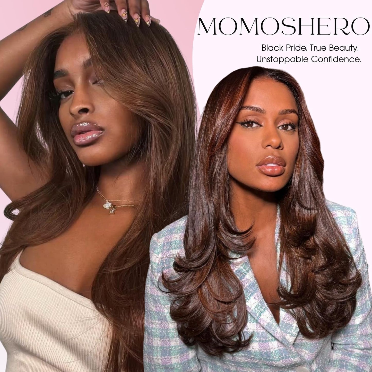 MOMOSHERO Chocolate Brown Body Wave Single Bundle Human Hair, Soft Glossy 12A 100% Unprocessed Remy Virgin Hair 1 Bundle Wavy Classy Colored #4 Dark Medium Brown Weaves Sew In Weft Extension 14 Inch