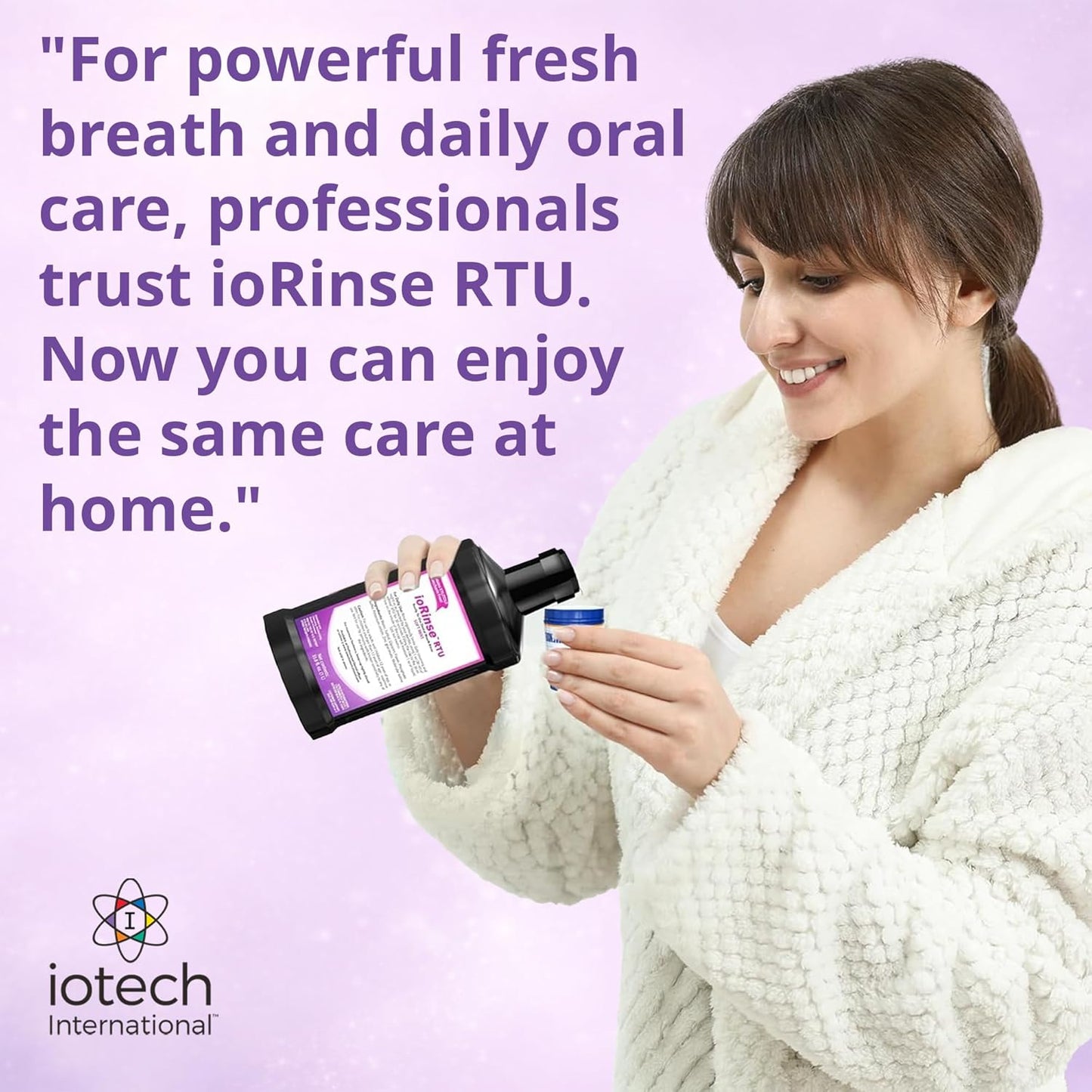 Professional Strength ioRinse RTU - Powerful Breath Freshener | Soft Mint, 16.9 oz