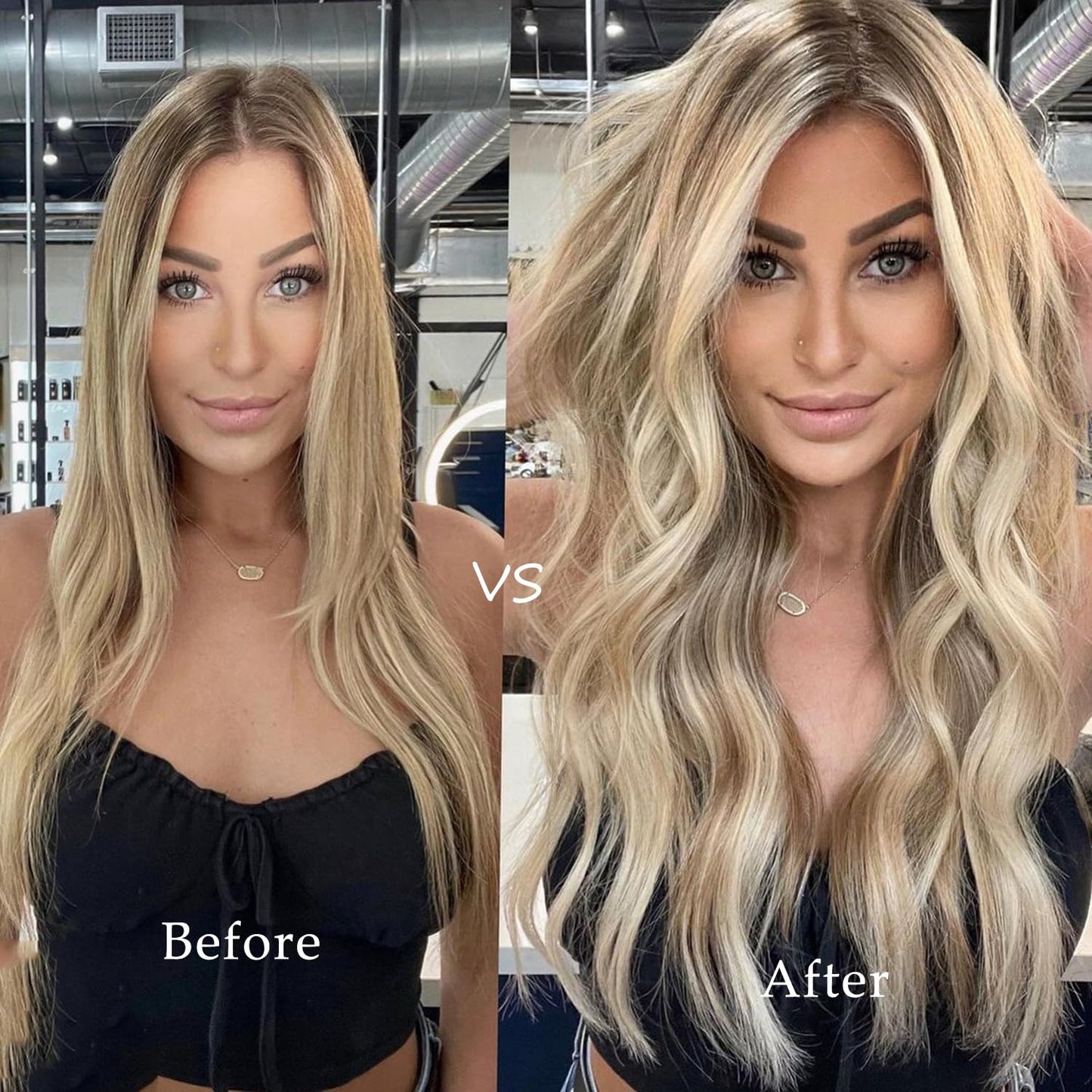 Ash Blonde Balayage Blonde Highlights Sew in Hair Extensions Real Human Hair Hand Tied Weft Extensions Remy Human Hair Bundles 14 Inch 80G Sew in Weft Hair Extension Human Hair Weave