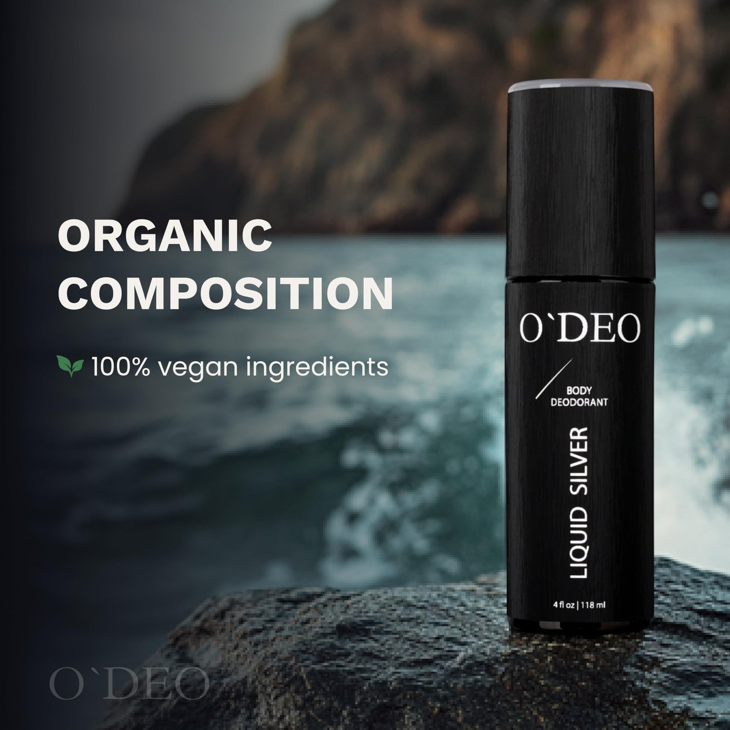ODEO Aluminum Free Deodorant for Men All Natural Deodorant Spray Organic Deodorant 4 fl oz Unscented for Sensitive Skin