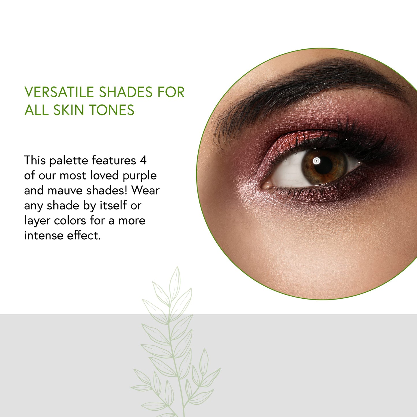 Honeybee Gardens Amethyst Glow Refillable Eye Shadow Palette – 4 Clean and Bold Shades, Highly Pigmented Natural Eyeshadow, Vegan, Gluten, Talc & Paraben-Free Makeup Palette - Travel Size Compact