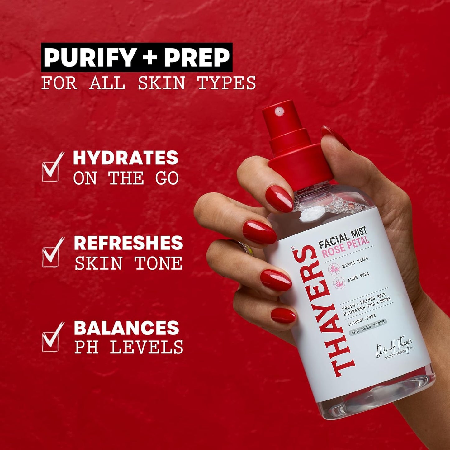 Thayers Witch Hazel Facial Mist Toner - Alcohol-Free, Soothing Aloe Vera & Rose Petal | 8 oz, All Skin Types