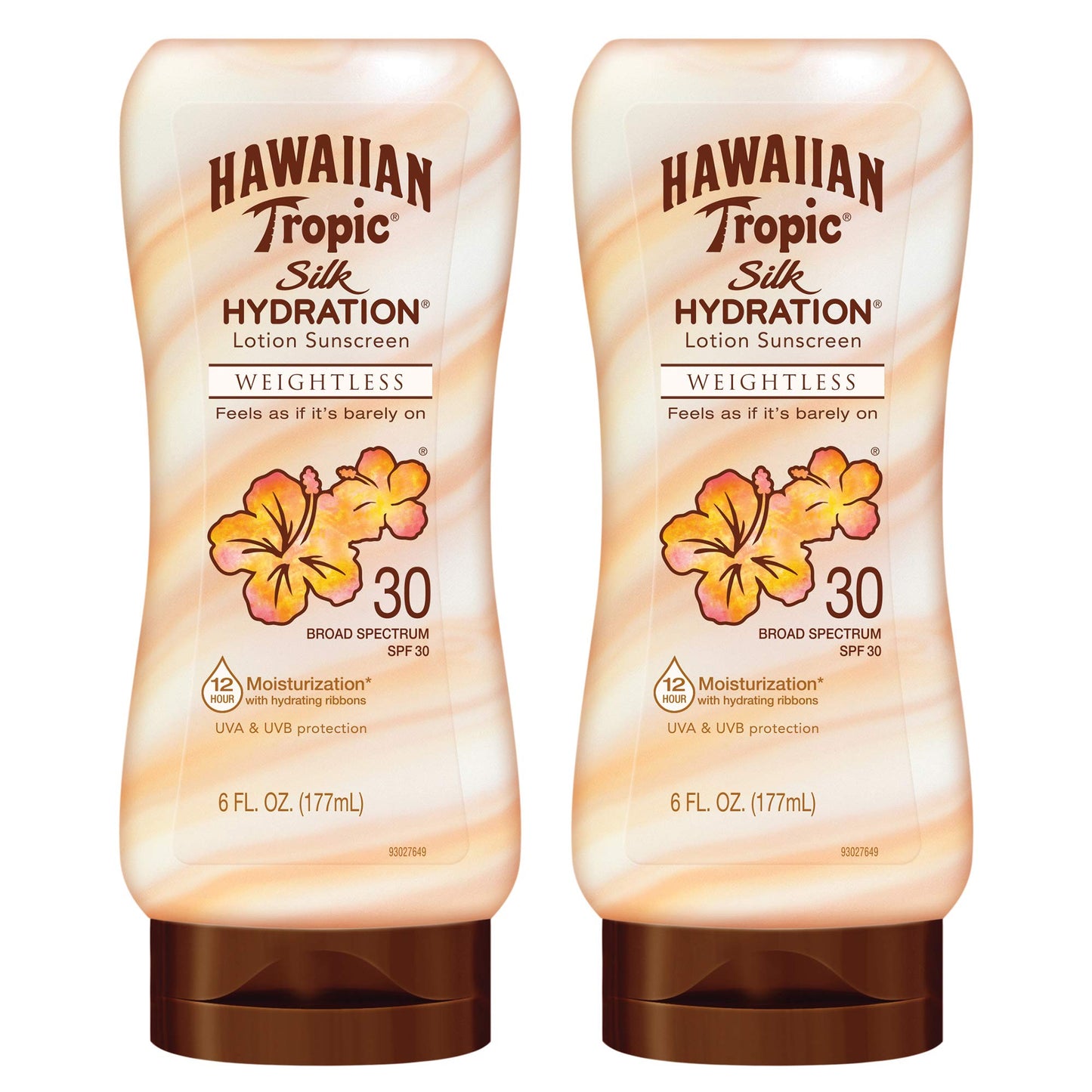 Hawaiian Tropic Weightless Hydration SPF 30 Sunscreen Twin Pack and After Sun Body Butter with Coconut Oil, 8oz
