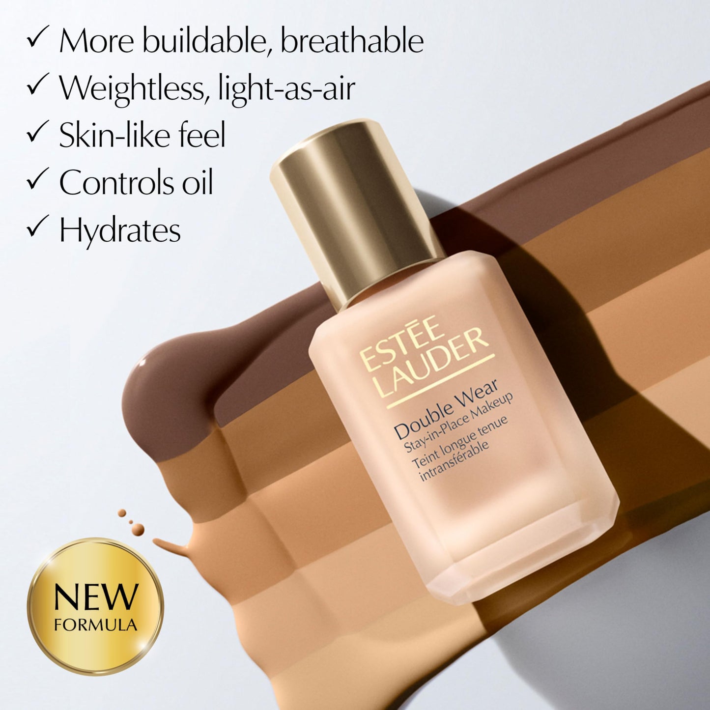 Estée Lauder Double Wear Stay-in-Place Foundation Makeup | 36-Hour Long-Wear Matte Foundation, 1 Fl Oz, 3W1 Tawny