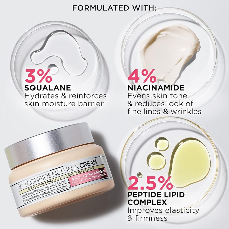 IT Cosmetics Radiance Boosting Skincare Gift Set - 3-Piece Anti-Aging Eye Cream, Moisturizer & Cleanser | Vegan Travel Sizes