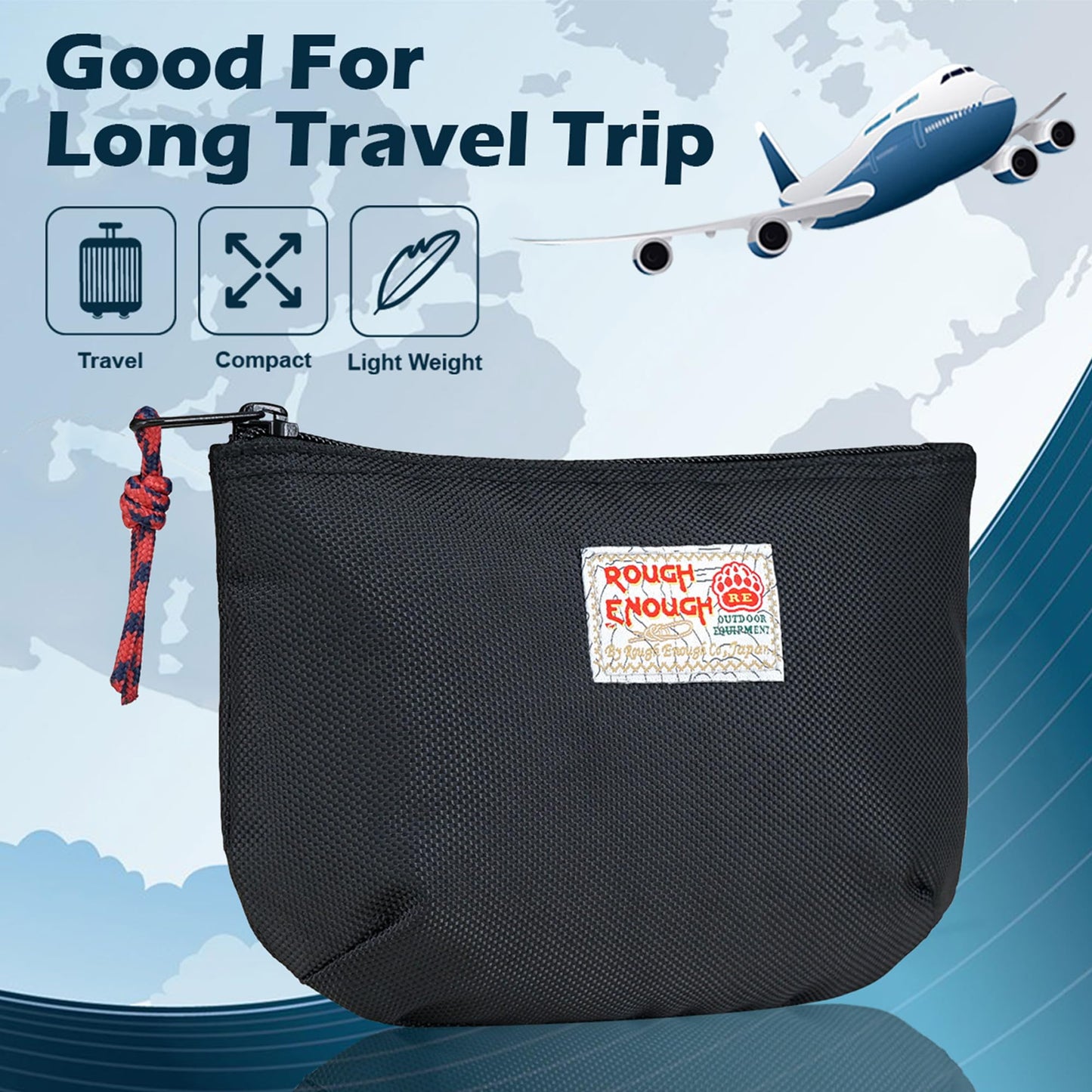 Rough Enough Small Tech Storage Pouch EDC Travel Cable Organizer