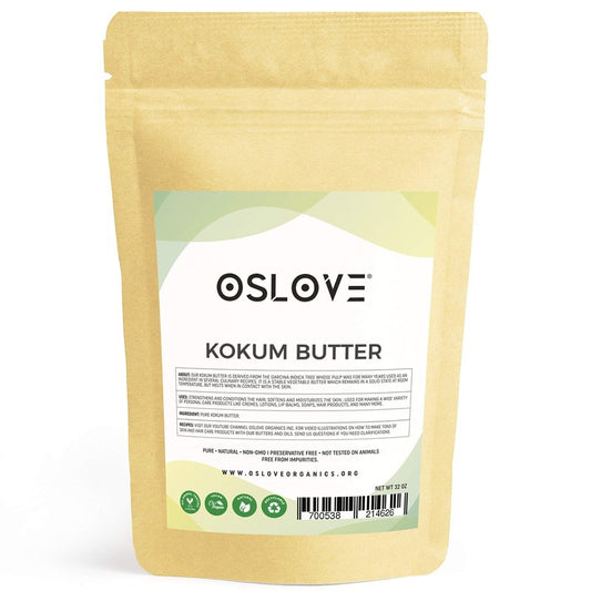 Oslove Organics Kokum Butter 2 LB Pure, Natural, Fresh, Thickener for Body Butters, Sunscreens, Soaps, Deodorants, lip balm & Lotions.
