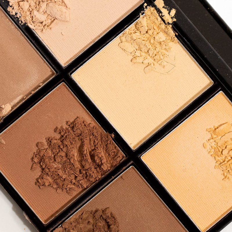 Palladio Contour and Highlight Palette - Sculpting Shades with Blendable Satin Finish | 6 Colors for Flawless Definition