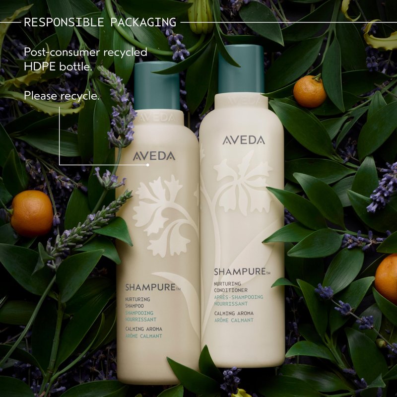 Aveda Shampure Nurturing Shampoo & Conditioner Duo | Daily Shampoo & Conditioner for Normal, Fine to Medium Hair | 96%+ Naturally Derived* | Calming Aroma of Lavender & Ylang Ylang | Full Size