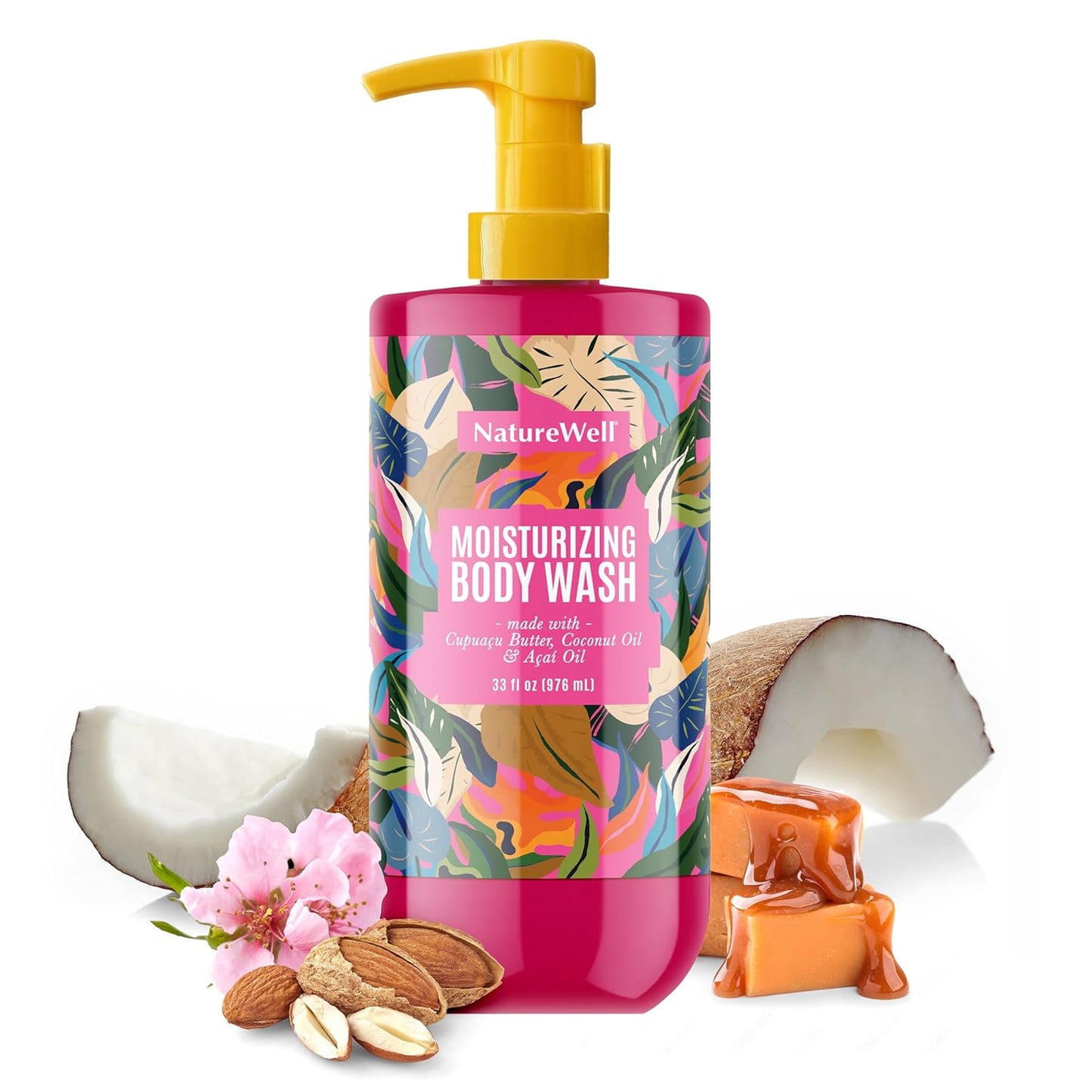 Cheeky Moisturizing Body Wash - Creamy Cupuaçu Butter Formula for Gentle Cleansing & Hydration | 33 oz