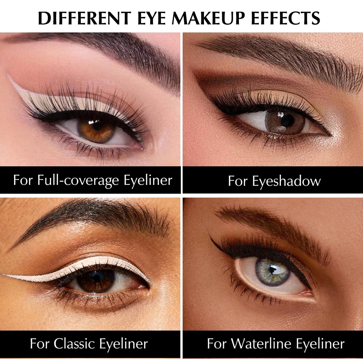 Wugbc Nude Gel Eye Liner Pencil, Cream Shimmer Eye Brightener Stick Waterproof Smudge-proof White Champagne Pink Highlighter Pen Makeup Set for women