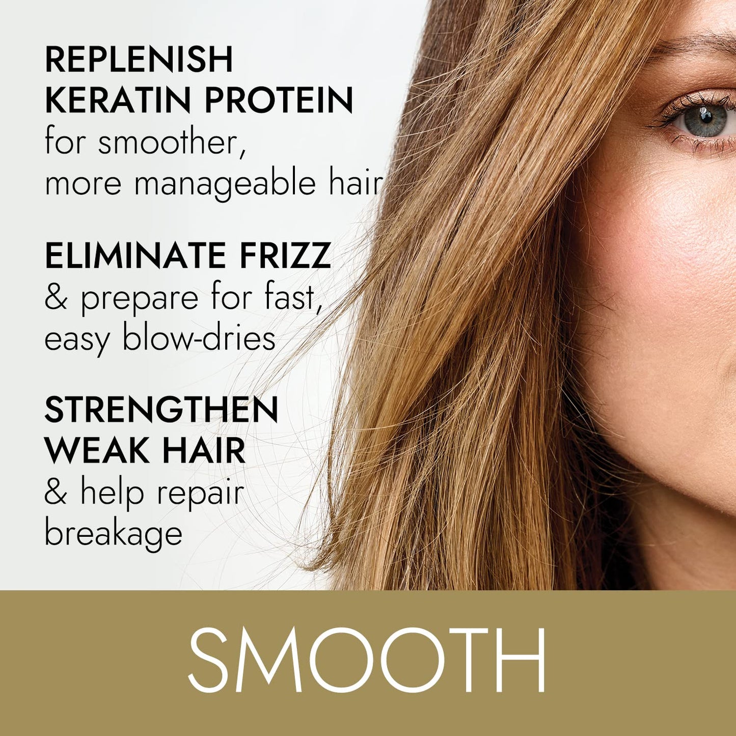 ion Keratin Smoothing Conditioner, Sulfate free, eliminates frizz and strengthens, 10.5 oz