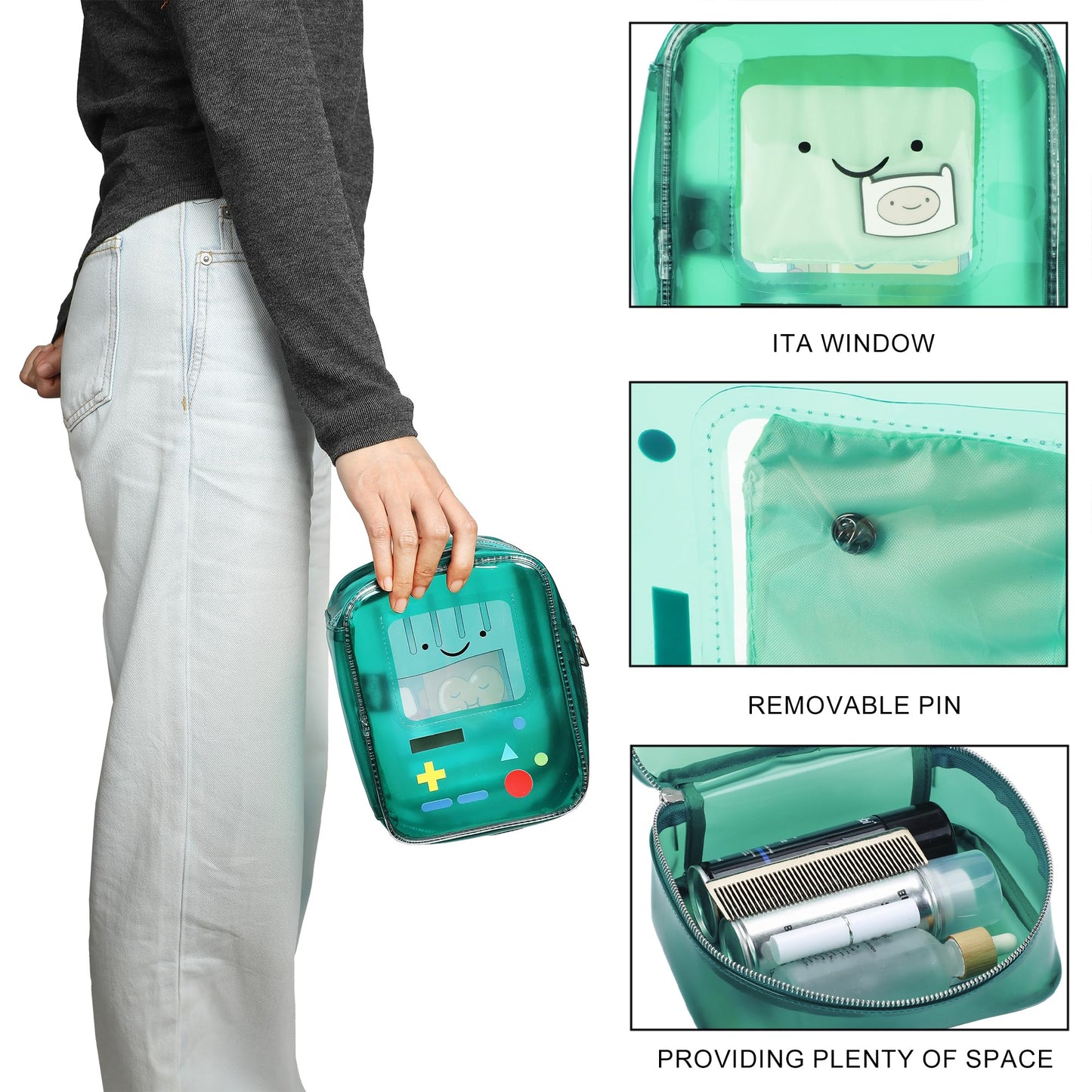 Bioworld Adventure Time BMO 19.3 CM Cosmetic Bag