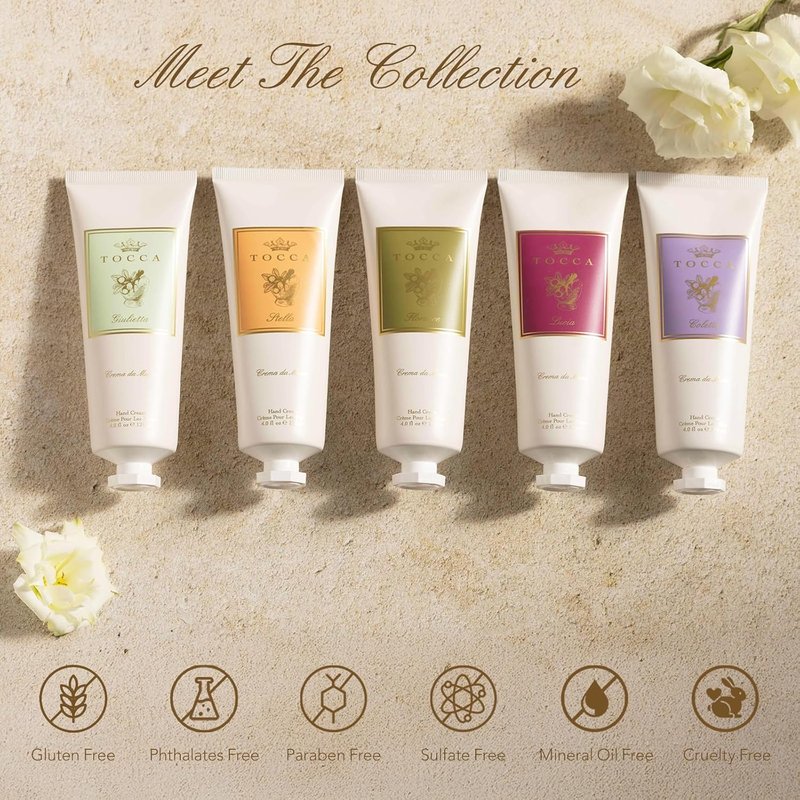 Tocca Hand Cream - Lucia 4 oz | Moisturizing Floral Formula with Italian Lemon, Fig & Vetiver