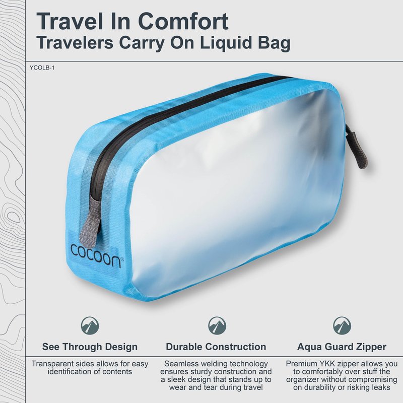 COCOON - Premium - Travelers Carry On Liquid Bag - Blue