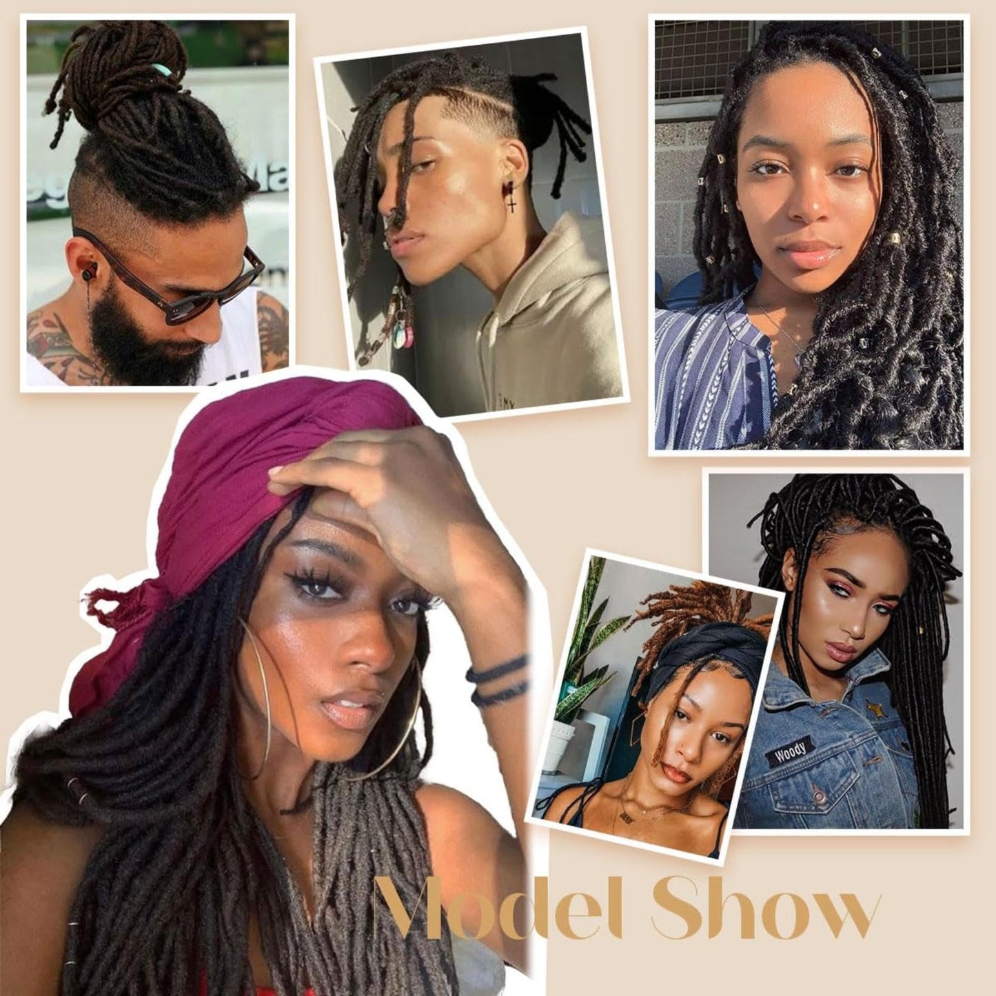 0.6cm Thickness 8 Inch 30 Strands 100% Real Human Hair Dreadlock Extensions for Man/Women Permanent Loc Extensions Bundles Can Be Dyed Bleached Curled and Twisted