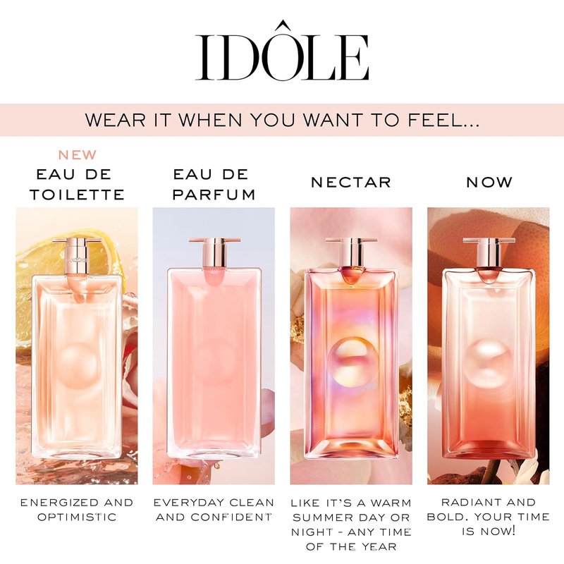 Lancôme Idôle Eau de Toilette - Fresh Women's Perfume with Green Tea, Roses & Bergamot | Long-Lasting Fragrance