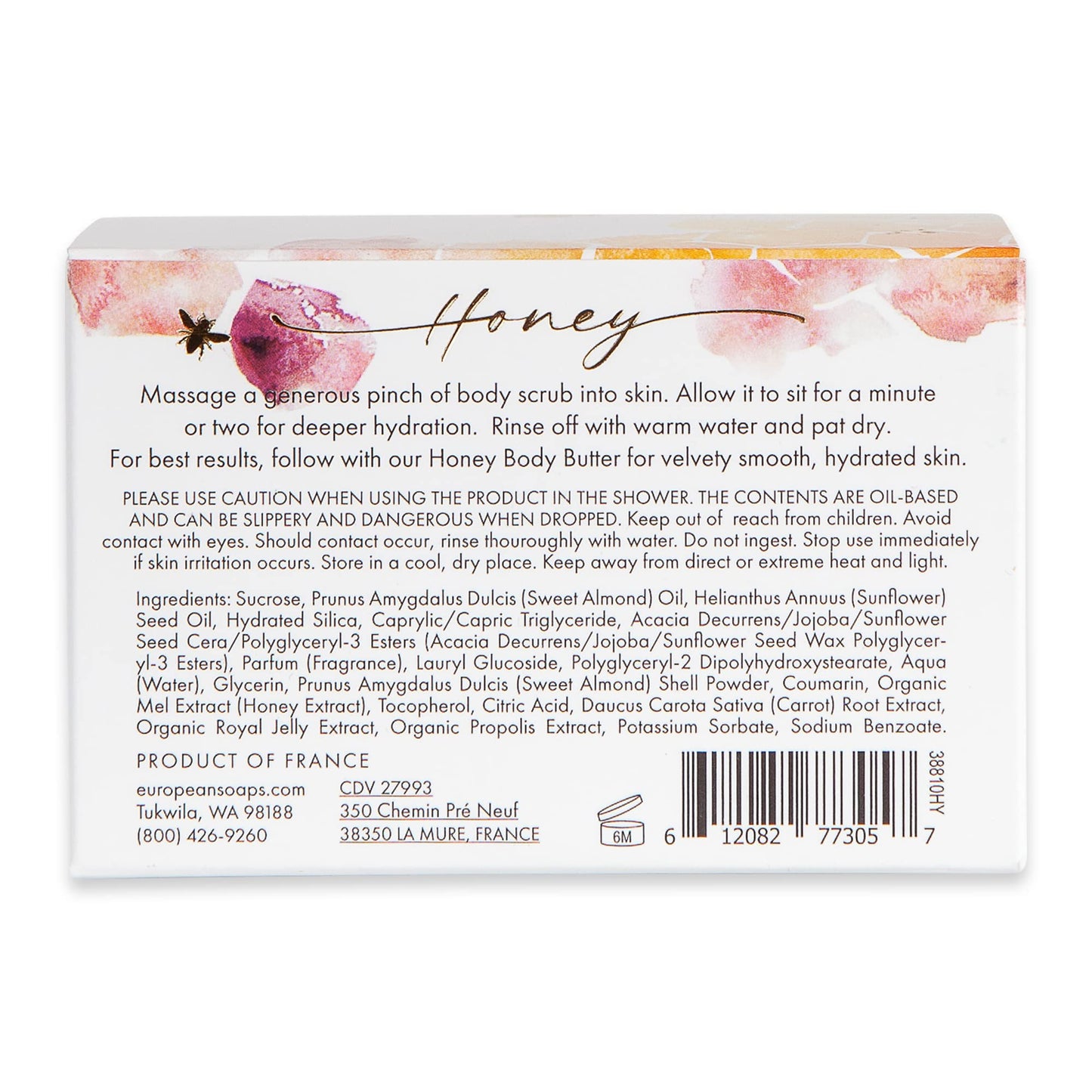 Pre de Provence Honey Collection Deeply Nourishing Body Scrub, 6.7 Fl Oz