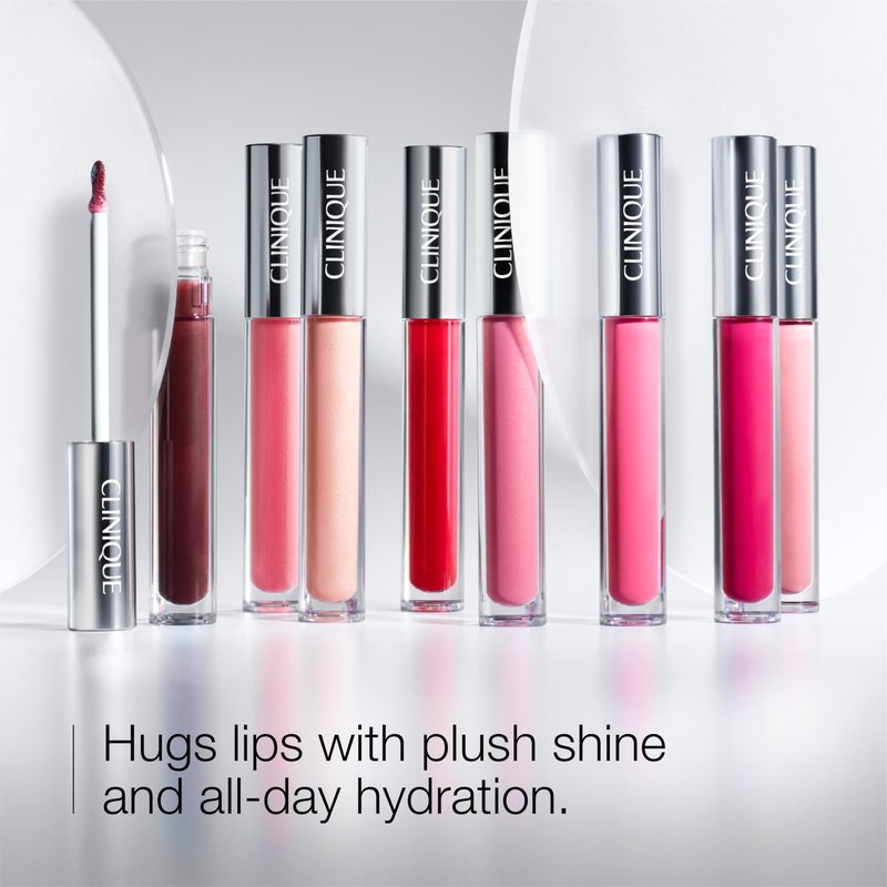 Clinique Pop Plush Creamy Lip Gloss With Hyaluronic Acid + Blend of Avocado, Aloe + Shea Butter | Hydrating + High Shine, Airkiss Pop, 0.11 Fl Oz